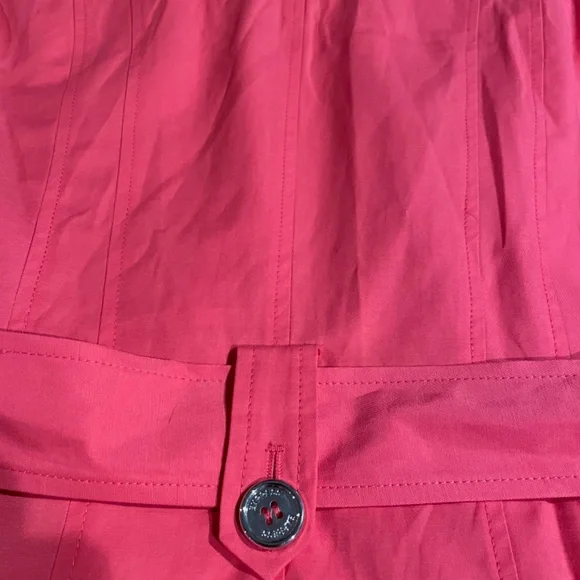 NWT Express short trench coat, coral, size M - Picture 10 of 14